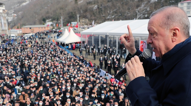 Cumhurbaşkanı Erdoğan, Giresun'un Dereli ilçesinde düzenlenen Açılış Töreni