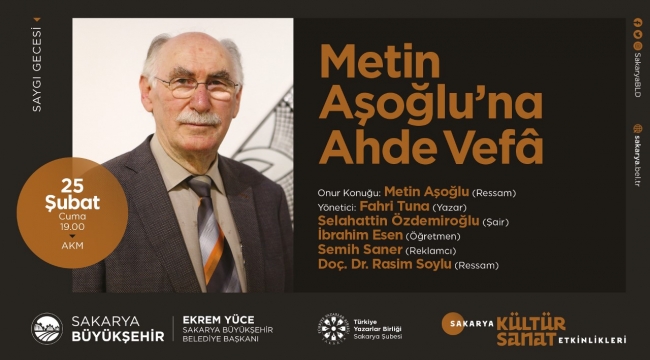 Metin Aşoğlu saygı gecesinde sevenleriyle buluşacak