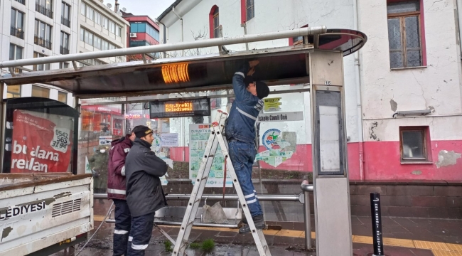 Yolcu durakları bakım, onarımdan geçiriliyor