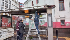 Yolcu durakları bakım, onarımdan geçiriliyor