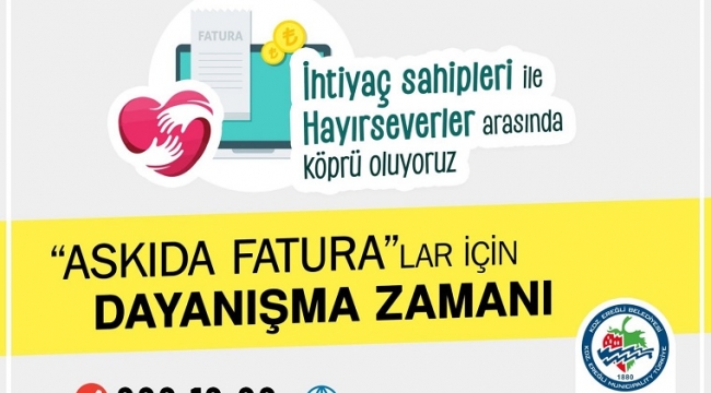 Kdz. Ereğli Belediyesi, 'Askıda Fatura' Kampanyasını Yeniden Başlattı