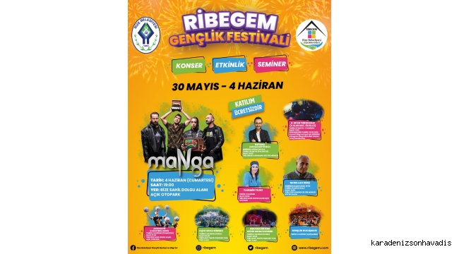 RİBEGEM, GENÇLİK FESTİVALİNE SAYILI GÜNLER KALDI…