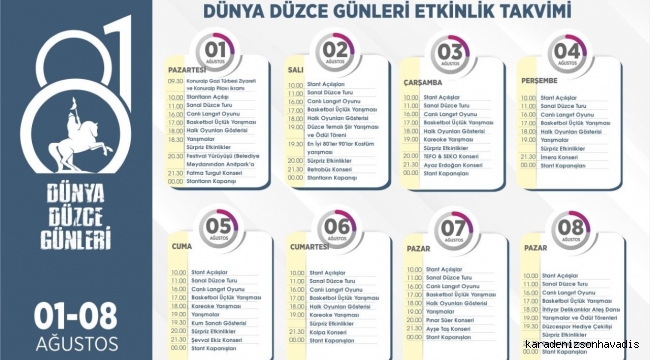 DÜZCE GÜNLERİNDE GERİ SAYIM BAŞLADI