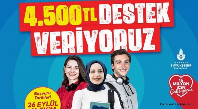 75 BİN ÖĞRENCİYE 4 BİN 500 TL DESTEK