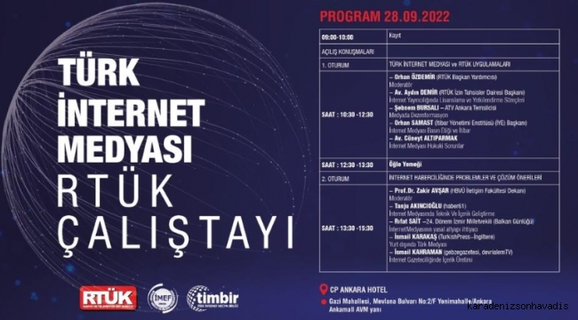 RTÜK ‘Türk İnternet Medya Çalıştayı’nda ‘internet medya temsilcileri ile buluşuyor