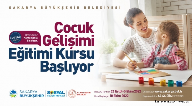 SGM’de sertifikalı ‘Çocuk Gelişimi Eğitim’leri başlıyor