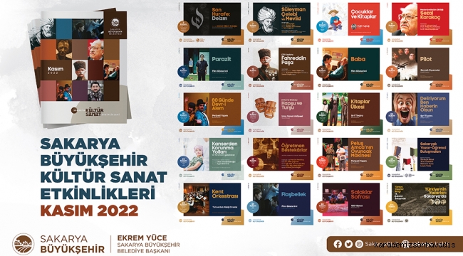 Sakarya Büyükşehir Kasım ayı kültür sanat etkinlikleri başlıyor