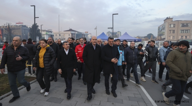 İçişleri Bakanı Süleyman Soylu, Düzce'de İncelemelerde Bulundu