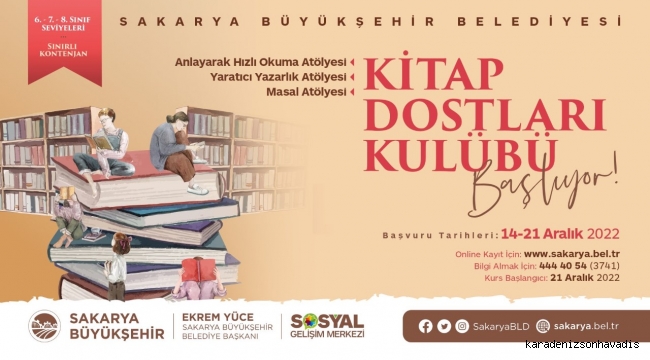 Kitap Dostları Kulübü için kayıtlar başladı