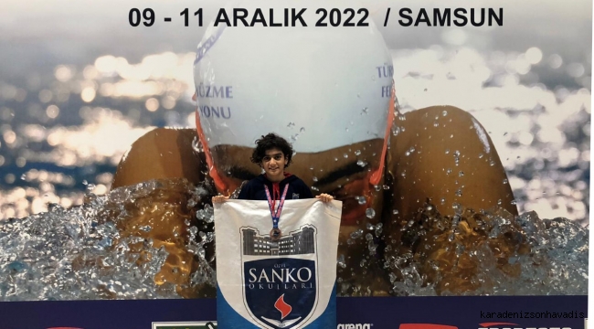 SANKO OKULLARI ÖĞRENCİSİ YÜZMEDE BRONZ MADALYA KAZANDI