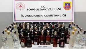 Devrek'te, kaçak viski ve rakı ele geçirildi