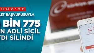 E-DEVLET BAŞVURUSUYLA 1 MİLYON 883 BİN 961 ADLİ SİCİL KAYDI SİLİNDİ