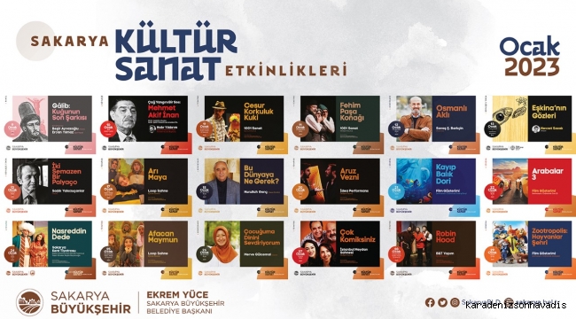 Sakarya Büyükşehir Ocak kültür sanat etkinliklerinde takvim belli oldu