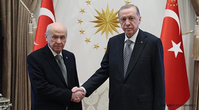 Cumhurbaşkanı Erdoğan, MHP Genel Başkanı Bahçeli'yi kabul etti