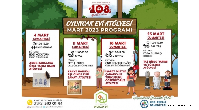 OYUNCAK EVİ MART AYI PROGRAMI AÇIKLANDI