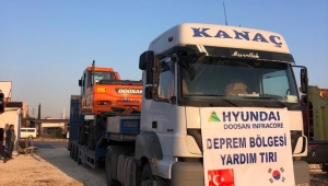 DOOSAN İŞ MAKİNALARI İLE DEPREM BÖLGESİNE DESTEK VERİYOR