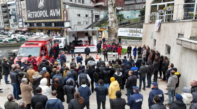 Kdz. Ereğli Belediyesi uygulamalı deprem eğitimi ve tatbikatı düzenliyor