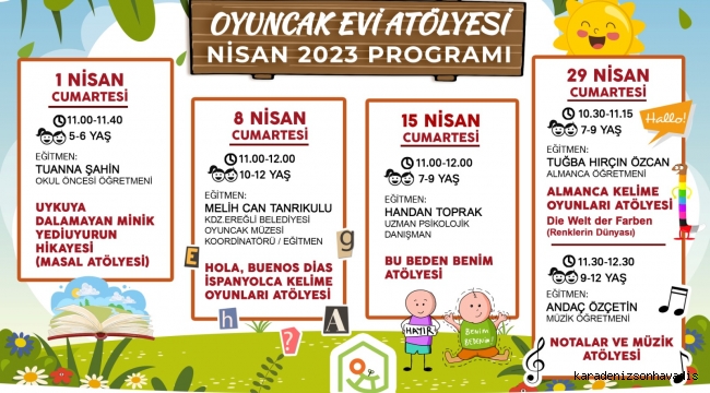 Oyuncak Evi Nisan Ayı Pprogramı