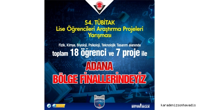 SANKO OKULLARI’NIN YEDİ PROJESİ TÜBİTAK BÖLGE FİNALLERİNDE