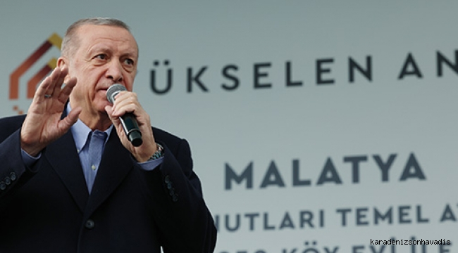 Cumhurbaşkanı Erdoğan, Malatya’da deprem konutları temel atma törenine katıldı