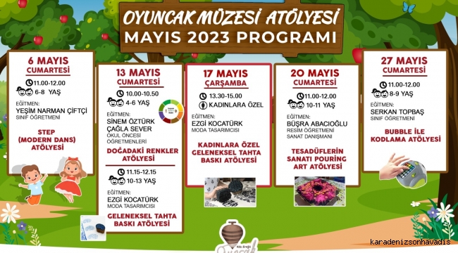 Mayıs ayı atölye programı açıklandı