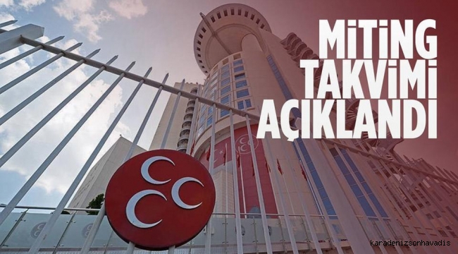 MHP, miting takvimini açıkladı