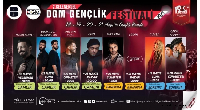 Balıkesir'de 19 Mayıs'a özel gençlik festivali