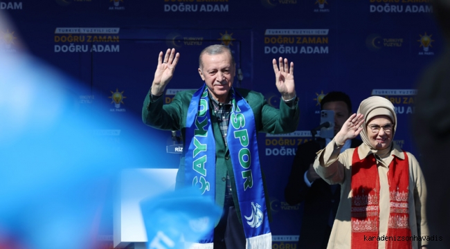 Cumhurbaşkanı Erdoğan, Rize mitinginde konuştu.