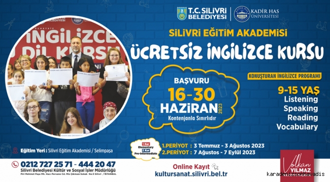 Silivri ücretsiz ingilizce kursunda kayıt dönemi başladı