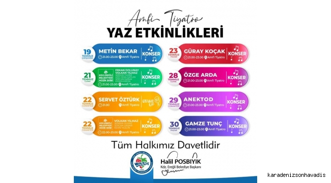 Amfi Tiyatro'da yaz etkinlikleri başlıyor