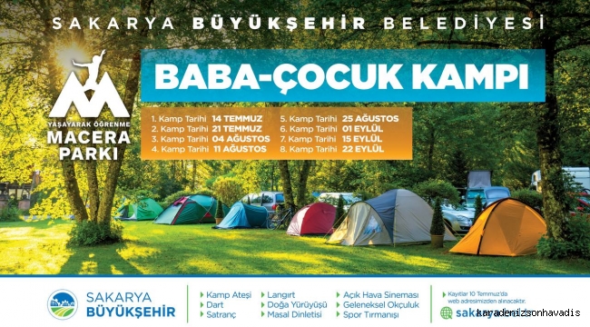  ‘Baba-Çocuk’ kampları başlıyor