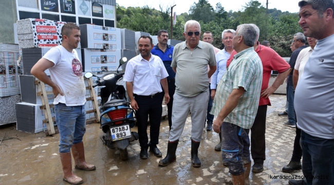 Başkan Halil Posbıyık, Sel Bölgesinde İncelemelerde Bulundu