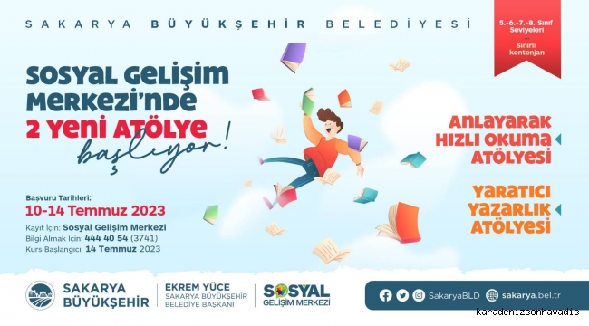 Büyükşehir SGM’de iki yeni atölyede daha kayıtlar başladı