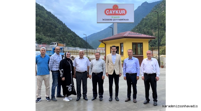 ÇAYKUR İKİZDERE ORGANİK ÇAY FABRİKASINA KAYMAKAM VE GENEL MÜDÜRDEN ZİYARET