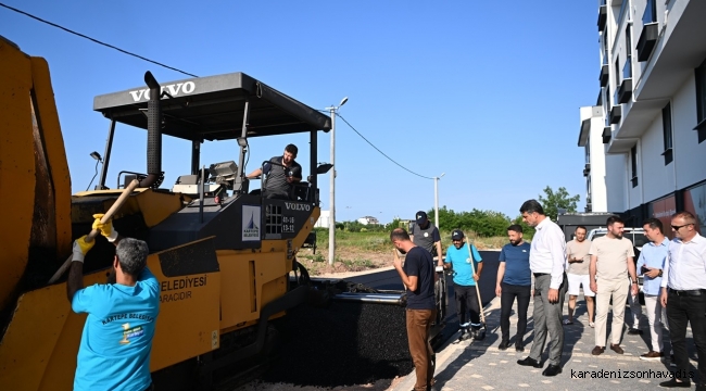 Kartepe'de asfalt çalışmaları