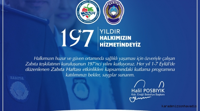 Zabıta Haftası Kutlu Olsun