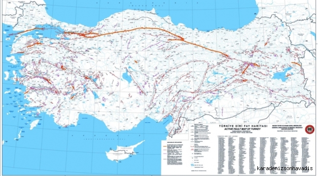 Türkiye Diri Fay Haritası yenilendi