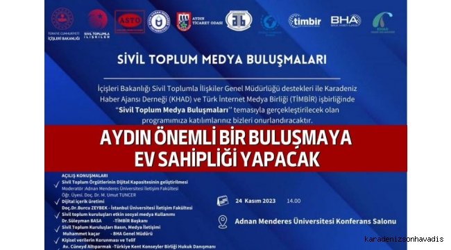 Aydın, ‘Sivil Toplum Medya Buluşmaları’na ev sahipliği yapacak