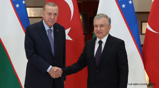 Cumhurbaşkanı Erdoğan, Özbekistan Cumhurbaşkanı Mirziyoyev ile görüştü