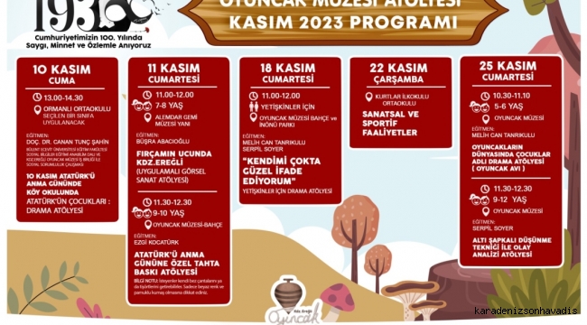 Oyuncak Müzesi, kasım ayı programı