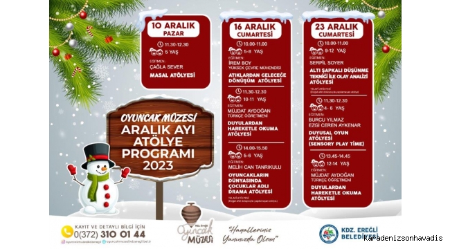 Oyuncak Müzesi aralık ayı atölye programı