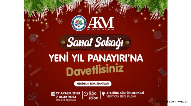 Sanat Sokağı yeni yıl panayırı’na davetlisiniz!