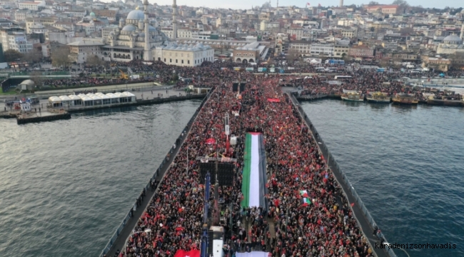 “Şehitlerimize Rahmet, Filistin’e Destek” yürüyüşü 