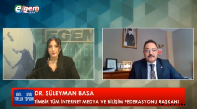 TİMBİR Genel Başkanı Dr. Basa, Egem TV'ye konuk oldu