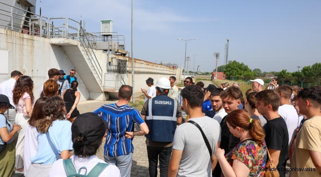 Yabancı öğrenciler Büyükşehir’in atık su arıtma tesisine hayran kaldı