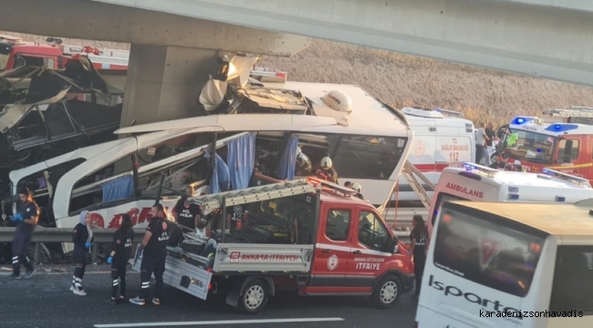 Ankara’da yolcu otobüsü köprüye çarptı; 10 ölü