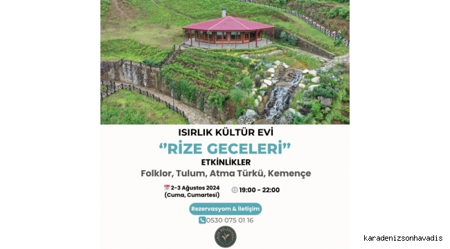 Rize Belediyesi Kültür Evi açılıyor 