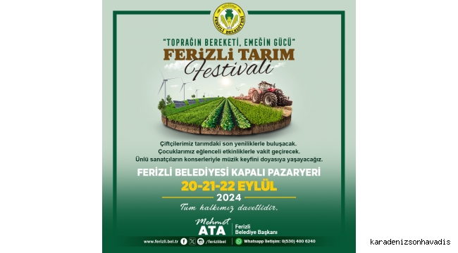 Ferizli'de Tarım Festivali Heyecanı