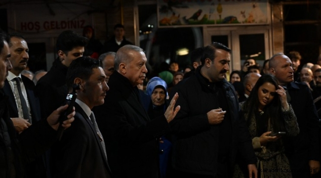 Erdoğan, baba ocağı Rize Güneysu'da hasret giderdi