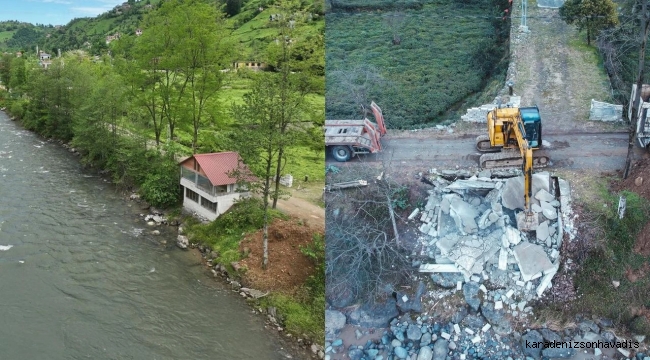 Fırtına Vadisi’ndeki kaçak yapılar yıkılıyor